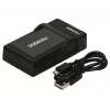 Duracell digitālās kameras akumulatoru lādētājs, USB, iekštelpu akumulatoru lādētājs, Panasonic DMW-BLD10E, melns, 5 V, 5 V