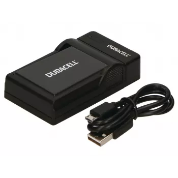 Duracell digitālās kameras akumulatoru lādētājs, USB, iekštelpu akumulatoru lādētājs, Panasonic DMW-BLD10E, melns, 5 V, 5 V