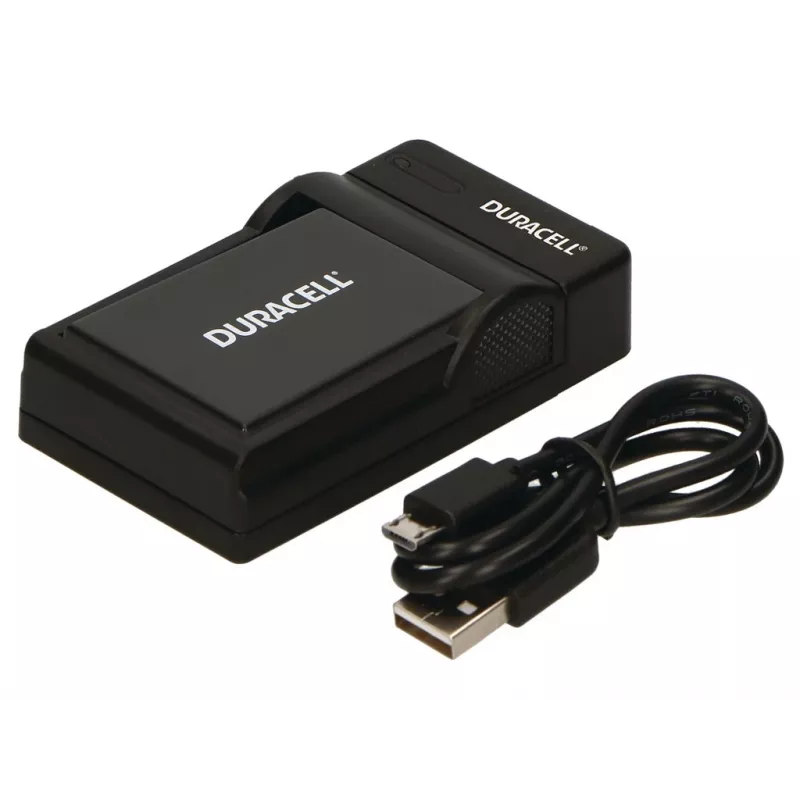 Duracell digitālās kameras akumulatoru lādētājs, USB, iekštelpu akumulatoru lādētājs, Panasonic DMW-BLD10E, melns, 5 V, 5 V