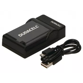 Duracell digitālās fotokameras akumulatora lādētājs, USB, iekštelpu akumulatora lādētājs, FujiFilm NP48, NP-50, Pentax D-LI68, Kodak KLIC-7004, melns, 5 V, 5 V
