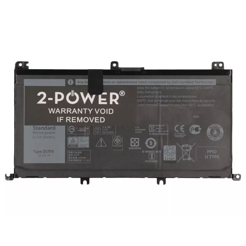 2-Power 11,1 V 74 Wh Li-Polimēra klēpjdatora akumulators, akumulators