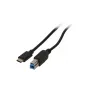 2-Power CAB5014A USB kabelis 1 m USB C USB B Melns