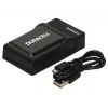 Duracell USB digitālās kameras akumulatora lādētājs, Iekštelpu akumulatora lādētājs, Sony NP-F550, NP-FM500H, NP-FM50, Melns, 5 V, 5 V
