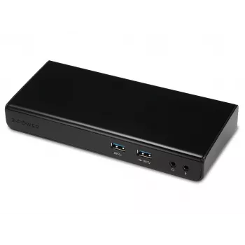 2-Power DOC0110A klēpjdatora dokstacija/porta replikators, vadu, USB 3.2 Gen 1 (3.1 Gen 1) Type-B, melns