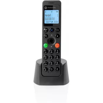 Motorola DOT201 DECT tālrunis ar zvanītāja identifikāciju Melns