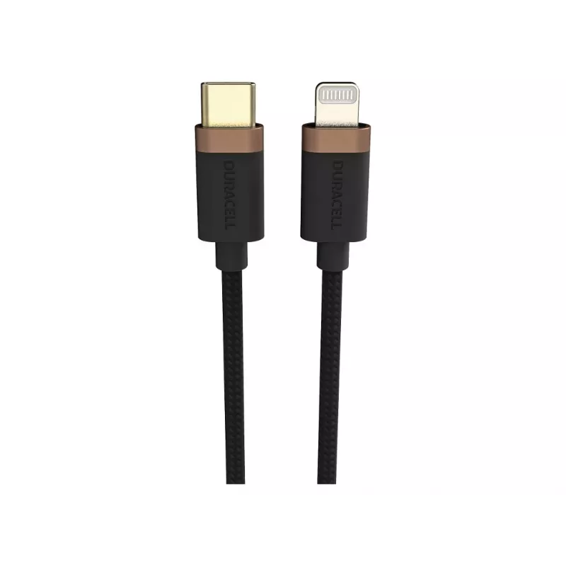 Duracell USB9022A zibens kabelis melns