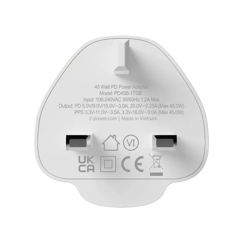 2-Power 2PWC45W01G-UK mobilās ierīces lādētājs