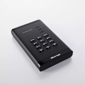 iStorage diskAshur PRO³ HDD 5TB | Drošs pārnēsājamais cietais disks | Atbilst FIPS 140-3 3. līmenim | AES-XTS 256 bitu aparatūras šifrēšana | Aizsargāts ar PIN | Neatkarīgs no OS un platformas | Atbilst GDPR, TAA | Aizsardzība pret brutu spēka uzbrukumiem | Putekļu/ūdens izturīgs