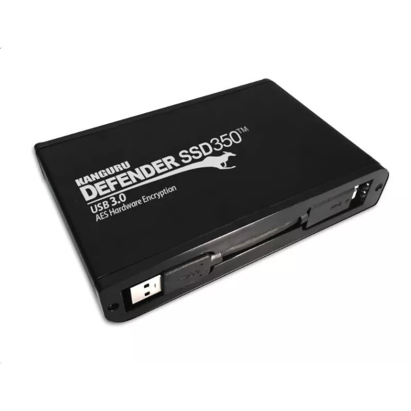 iStorage Kanguru Defender SSD350 2 TB| FIPS 140-2 sertificēts | Aparatūras šifrēts cietvielu diskdzinis | 2,5 collu ārējais | SATA (SATA/600) | TAA atbilstošs