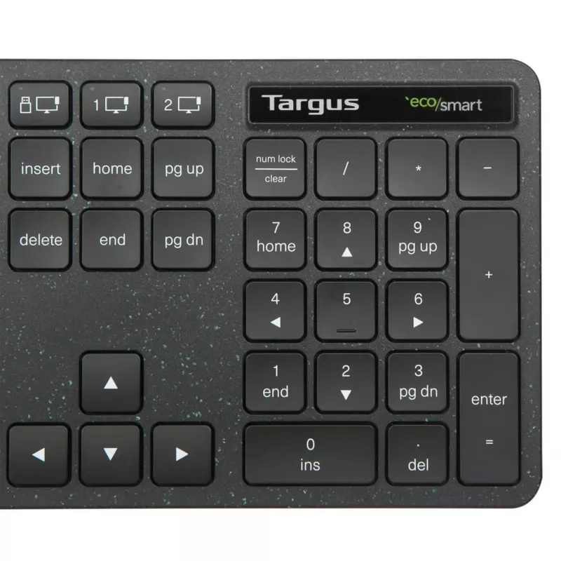 Targus EcoSmart AKB873FR tastatūra Universāla RF Wireless + Bluetooth AZERTY franču melna