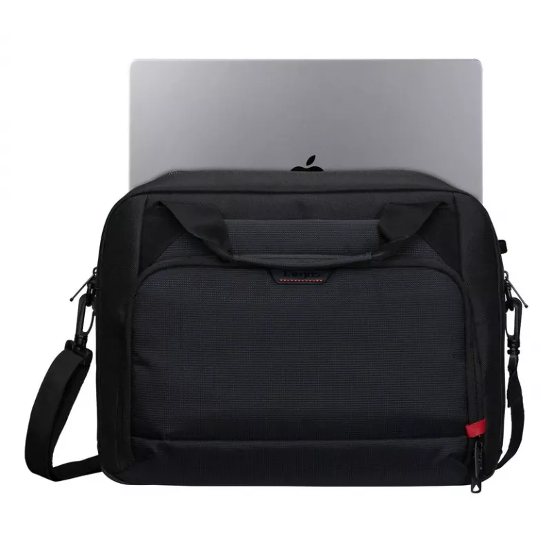 Targus EcoSmart 35.6 cm (14 collu) portfelis, melns, sarkans