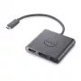 DELL Adapteris USB-C uz HDMI/DP ar jaudas caurlaidi, vadu, USB 3.2 Gen 2 (3.1 Gen 2) Type-C, melns, 3840 x 2160 pikseļi, Dell, 3840 x 2160 pikseļi