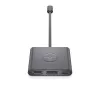 DELL Adapteris USB-C uz HDMI/DP ar jaudas caurlaidi, vadu, USB 3.2 Gen 2 (3.1 Gen 2) Type-C, melns, 3840 x 2160 pikseļi, Dell, 3840 x 2160 pikseļi