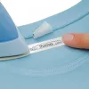 DYMO LetraTag Gludināmās Auduma Uzlīmes | Oriģināls | 12 mm x 2 m Rulete | Melna Druka uz Balta | Gludināmās Apģērba Uzlīmes Ideāli Uniformām/Bērnu Apģērbam | LetraTag Printeriem