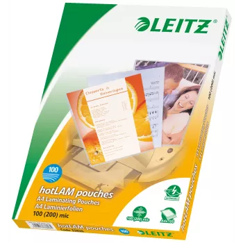 Leitz iLAM Premium spīdīgie A4 laminēšanas maisiņi, 100 mikroni, iepakojumā 100
