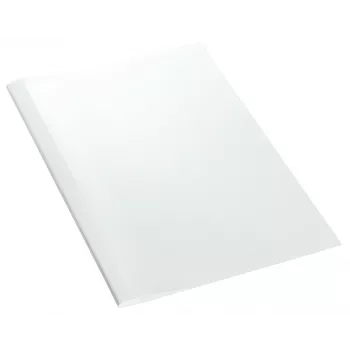 Leitz iesiešanas vāciņi Thermal Standard 1,5 mm, A4, kartons, PVC, caurspīdīgs, balts, 15 lapas, 240 g/m², 80 g/m²