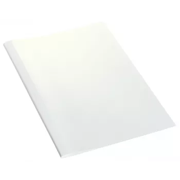 Leitz iesiešanas vāki termiskajai iesiešanai Standard 6 mm, A4, kartons, polivinilhlorīds (PVC), balts, 60 loksnes, 240 g/m², 6 mm