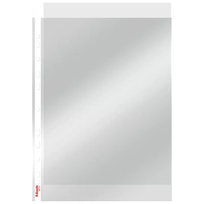 Esselte Pocket 75my A4, 210 x 297 mm (A4), Caurspīdīga, Polipropilēns (PP), Portrets, Augšpusē, 0.075 mm