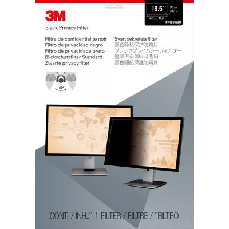 3M PF185W9B displeja privātuma filtrs 47 cm (18,5 collas) Monitoram Bezrāmja displeja privātuma filtrs