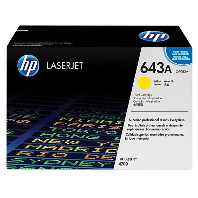 HP 643A tonera kasetne Oriģināls Dzeltena