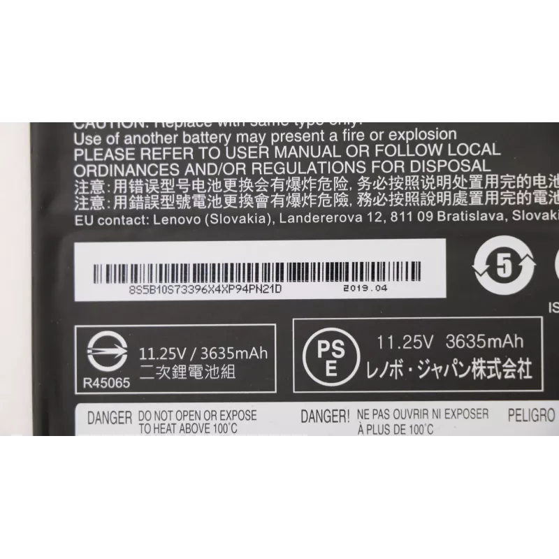 Baterija Lenovo 42Wh litija jonu 5B10S73396 — iekšēja klēpjdatora nomaiņa, 42 Wh ietilpība