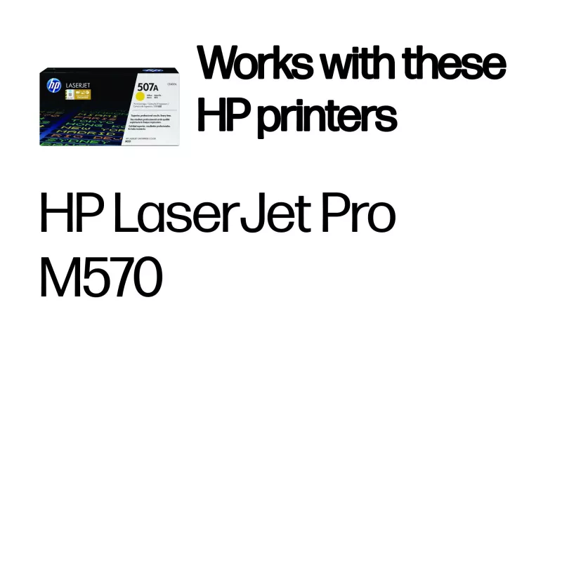 HP 507A dzeltenais oriģinālais LaserJet tonera kārtridžs, 6000 lappuses, dzeltens, 1 gab.
