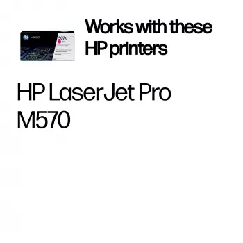 HP 507A fuksīna oriģinālā LaserJet tonera kasetne, 6000 lappuses, fuksīna, 1 gab.