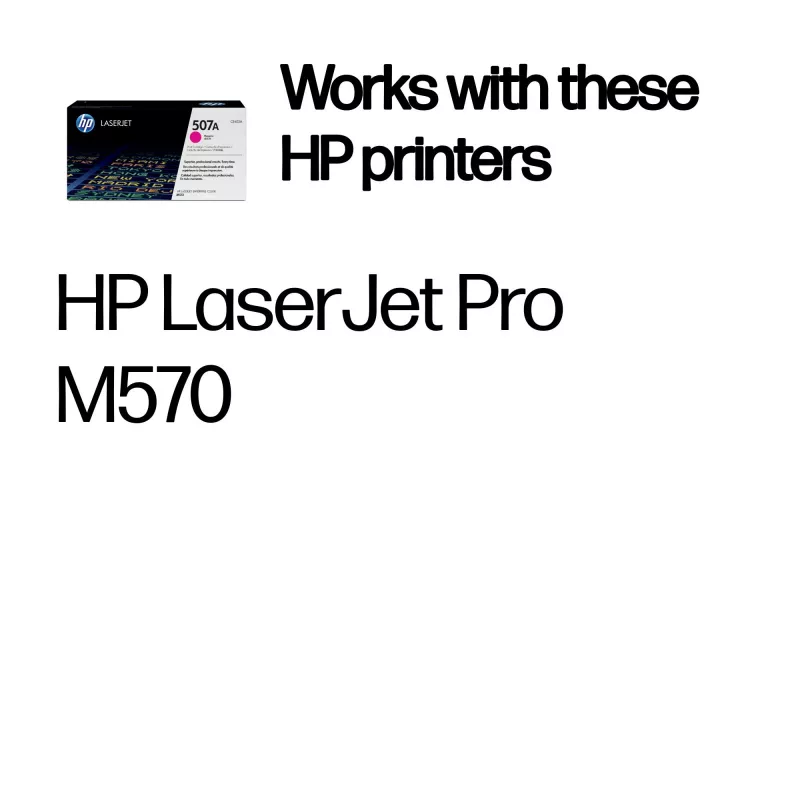 HP 507A fuksīna oriģinālā LaserJet tonera kasetne, 6000 lappuses, fuksīna, 1 gab.