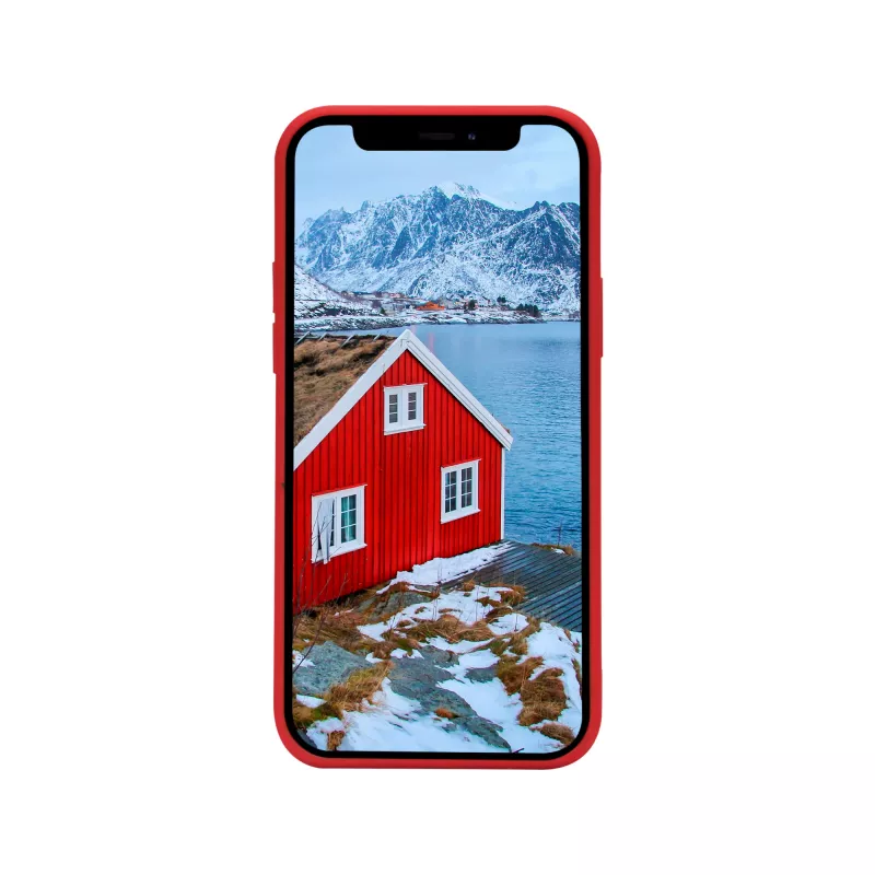 dbramante1928 Greenland ādas apvalks iPhone 12 mini — sarkans, piemērots 5,4 collu