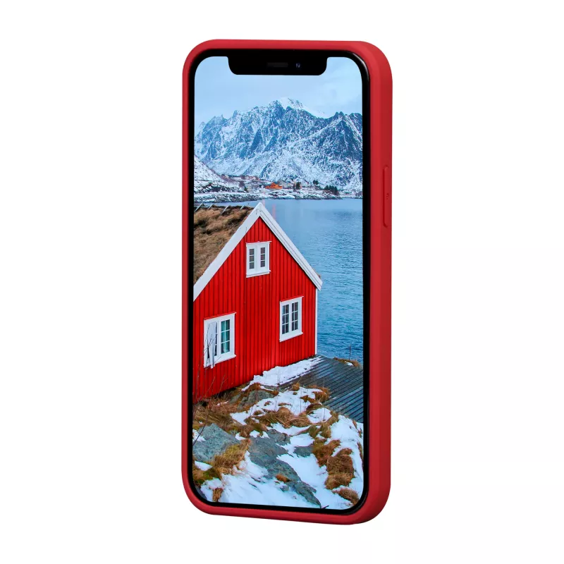 dbramante1928 Greenland ādas apvalks iPhone 12 mini — sarkans, piemērots 5,4 collu