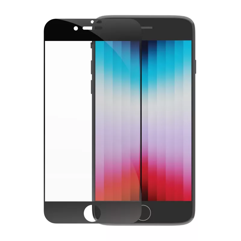 dbramante1928 Eco-Shield - iPhone SE - Melna maliņa, Apple, iPhone SE, putekļu izturīgs, skrāpējumu izturīgs, melns, caurspīdīgs, 1 gab.