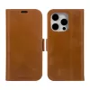 Folio telefona vāciņš dbramante1928 Copenhagen iPhone 15 Pro — Tan, 3 karšu kabatiņas, vienkrāsains brūns