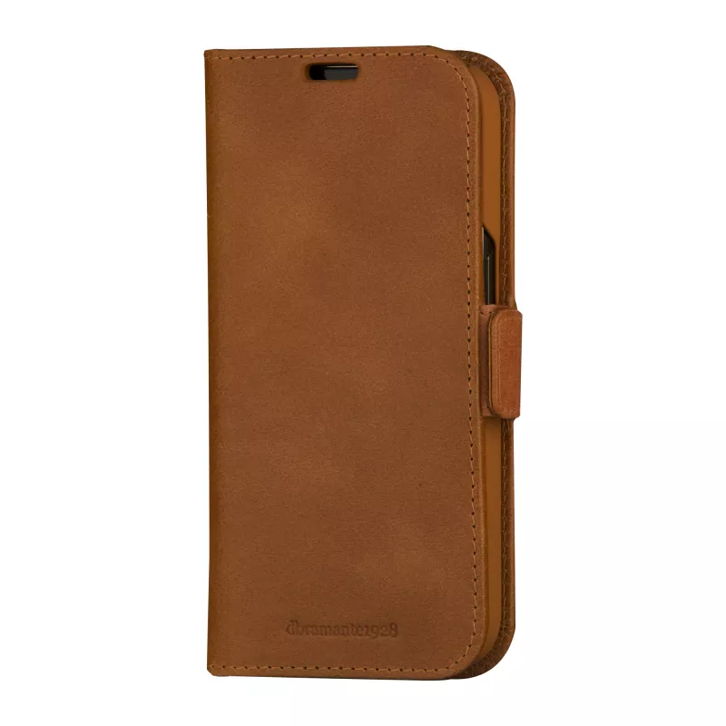 Folio telefona vāciņš dbramante1928 Copenhagen iPhone 15 Pro — Tan, 3 karšu kabatiņas, vienkrāsains brūns
