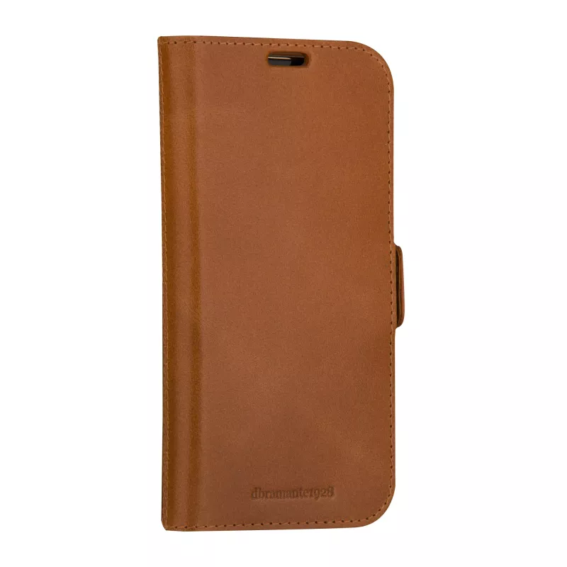 Folio telefona vāciņš dbramante1928 Copenhagen iPhone 15 Pro — Tan, 3 karšu kabatiņas, vienkrāsains brūns
