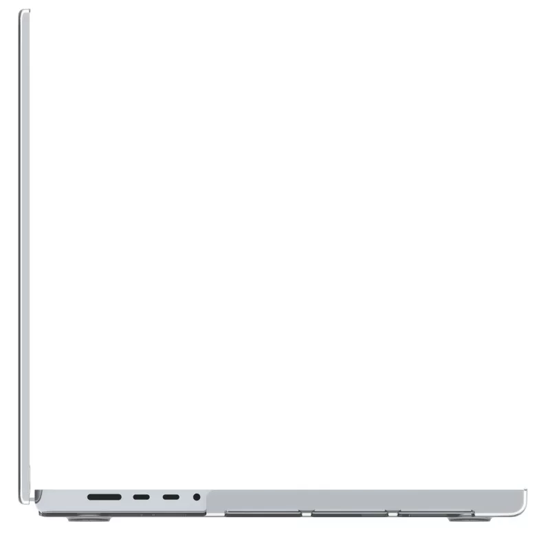 Aizsargvāciņš MacBook Pro 16 collu (M4 2024 / M3 2023), ražotājs d bramante — Iceland Clear, piemērots 40,6 cm ekrānam, 348 g