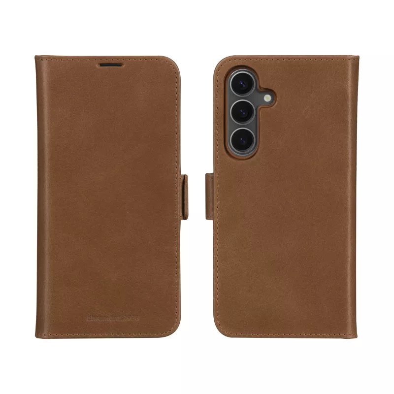 Flip case dbramante1928 Lynge Samsung Galaxy A56 5G — Tan, 3 card pockets, fits 6.7 inch (17 cm) screen