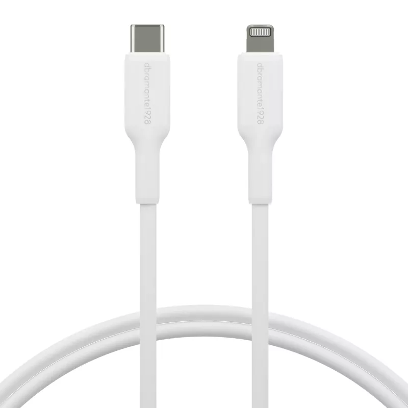 dbramante1928 re-charge - Kabelis 1m USB-C uz Lightning - W, 1 m, USB C, USB 2.0, 0.48 Gbit/s, Balts