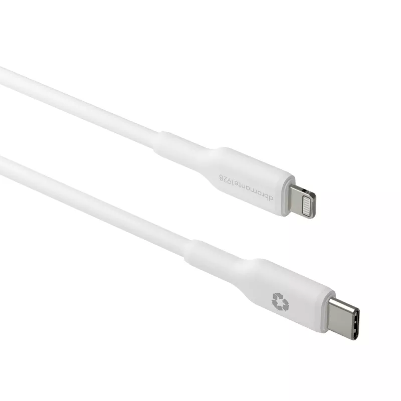 dbramante1928 re-charge - Kabelis 1m USB-C uz Lightning - W, 1 m, USB C, USB 2.0, 0.48 Gbit/s, Balts