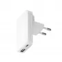 d bramante dbramante1928 Pro EU/US plāns lādētājs — USB-C 20 W + USB-A 18 W, balts, iekštelpu maiņstrāva