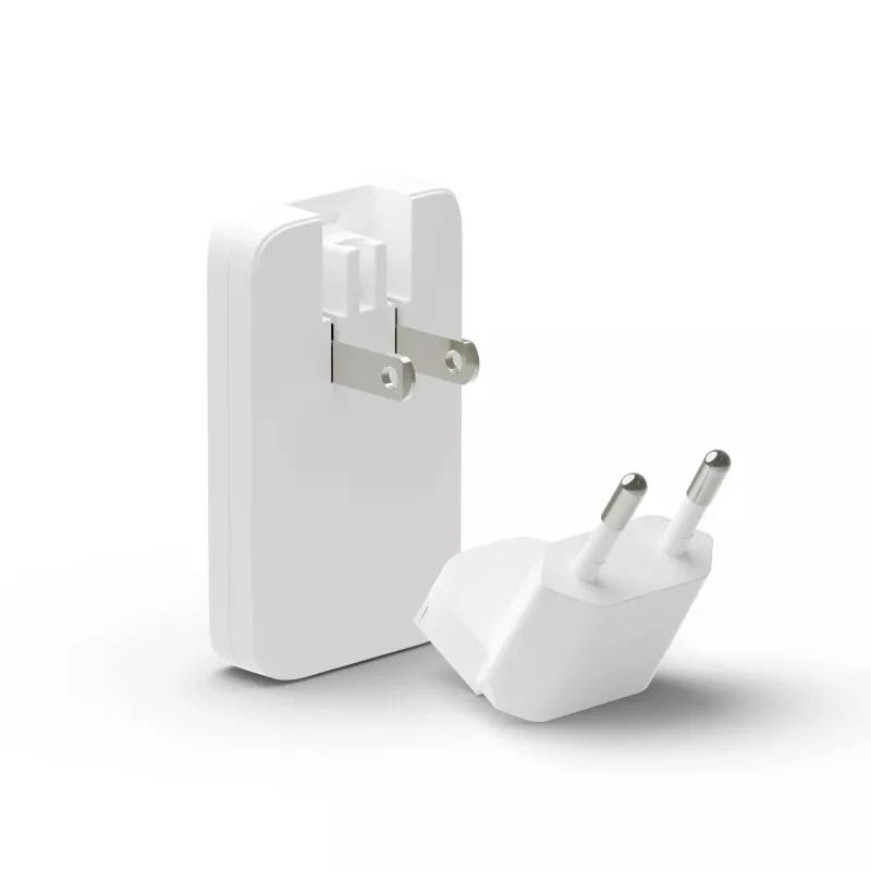 d bramante dbramante1928 Pro EU/US plāns lādētājs — USB-C 20 W + USB-A 18 W, balts, iekštelpu maiņstrāva