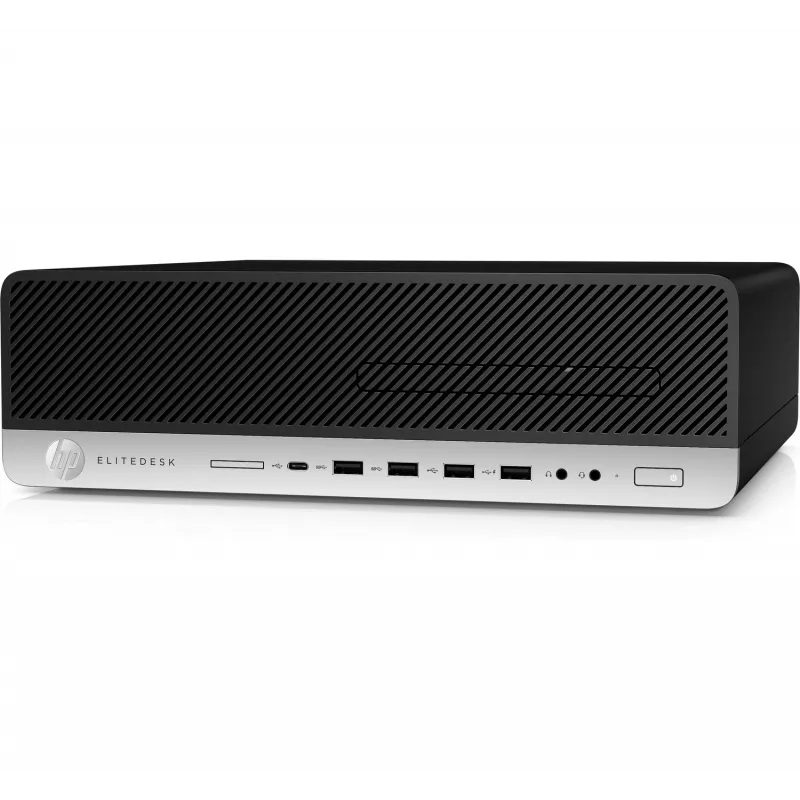 T1A HP EliteDesk 800 G4 atjaunots Intel® Core™ i5 i5-8500 8 GB DDR4-SDRAM 256 GB SSD Windows 10 Pro SFF Dators Melns, Sudrabains