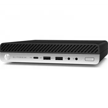 T1A HP EliteDesk 800 G4 Atjaunots Intel® Core™ i5 i5-8500T 8 GB DDR4-SDRAM 256 GB SSD Windows 11 Pro Mini PC Melns, Sudraba