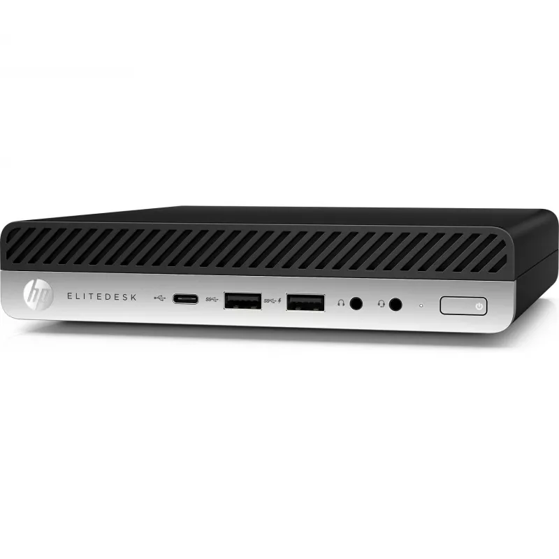 T1A HP EliteDesk 800 G4 Atjaunots Intel® Core™ i5 i5-8500T 8 GB DDR4-SDRAM 256 GB SSD Windows 11 Pro Mini PC Melns, Sudraba
