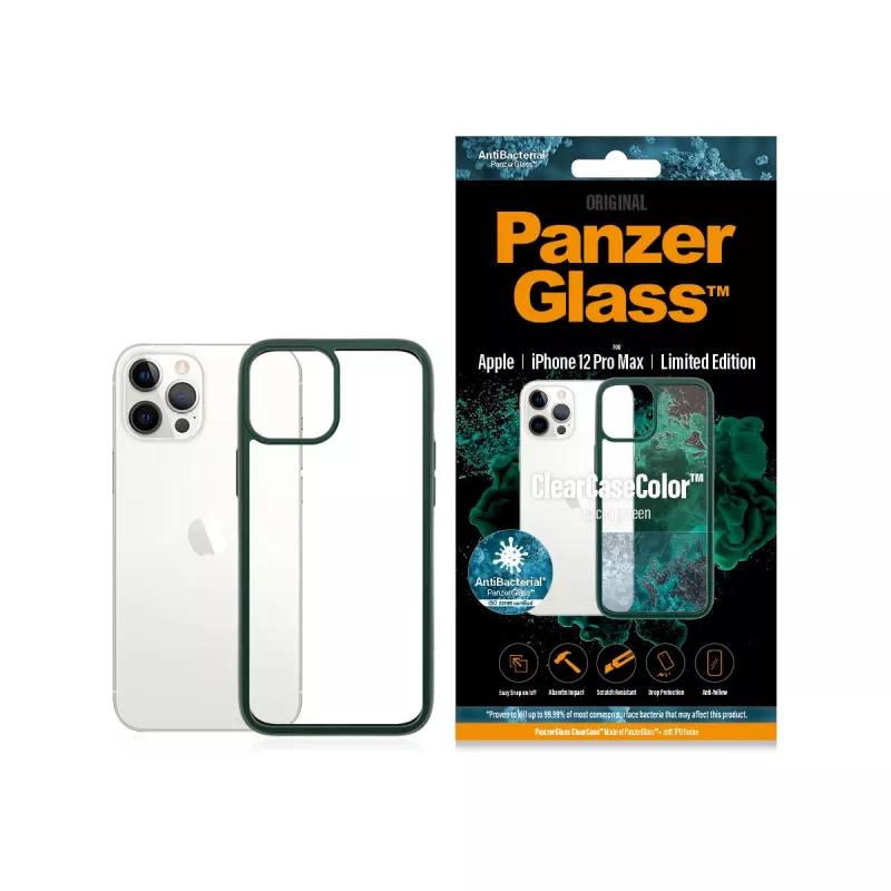 PanzerGlass ® ClearCaseColor™ iPhone 12 Pro Max - Racing zaļa Limited Edition