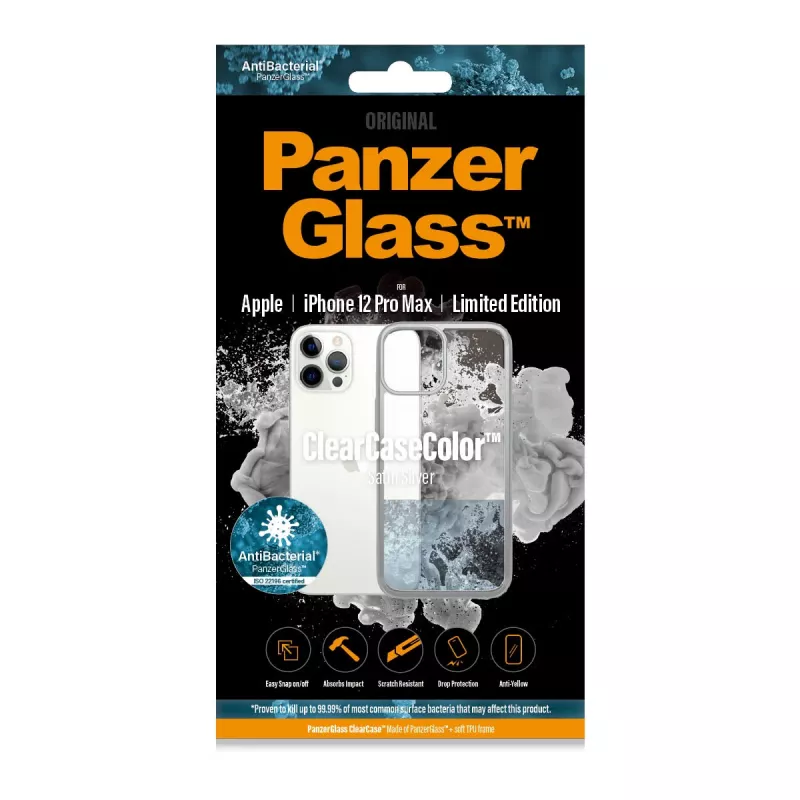 PanzerGlass® ClearCaseColor™ iPhone 12 Pro Max - Satin Silver Limited Edition