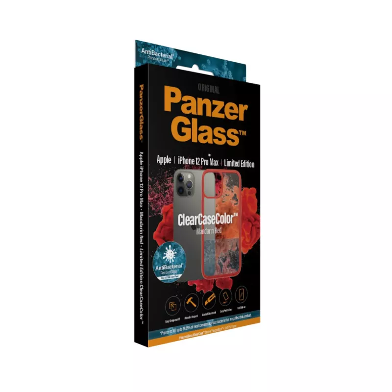 PanzerGlass ® ClearCaseColor™ iPhone 12 Pro Max - Mandarin Red Limited Edition