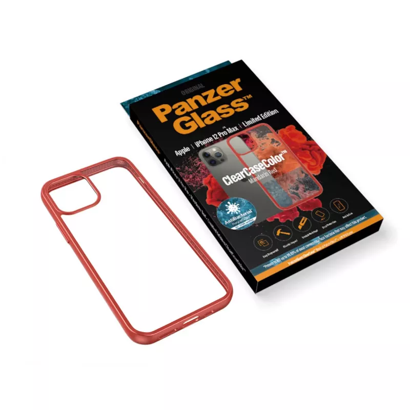 PanzerGlass ® ClearCaseColor™ iPhone 12 Pro Max - Mandarin Red Limited Edition