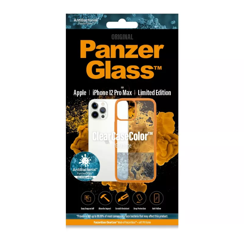 PanzerGlass ® ClearCaseColor™ iPhone 12 Pro Max - ® oranža Limited Edition