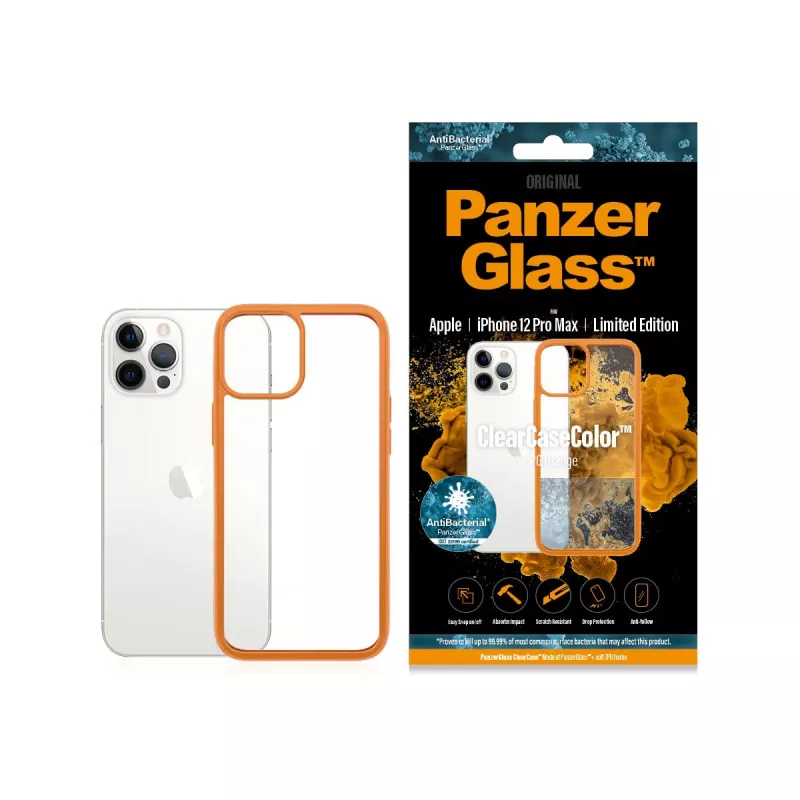 PanzerGlass ® ClearCaseColor™ iPhone 12 Pro Max - ® oranža Limited Edition