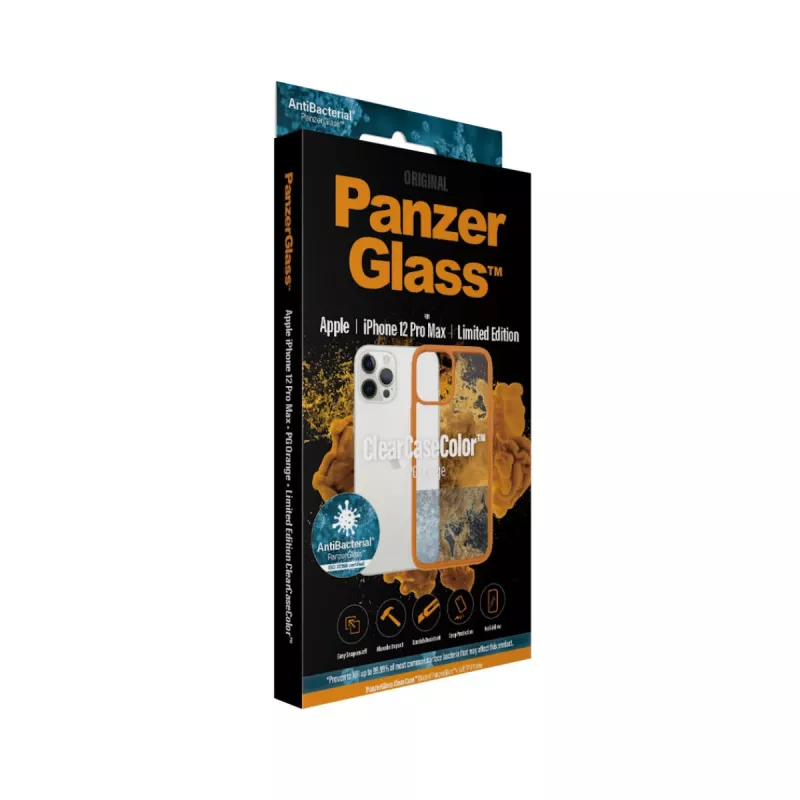 PanzerGlass ® ClearCaseColor™ iPhone 12 Pro Max - ® oranža Limited Edition